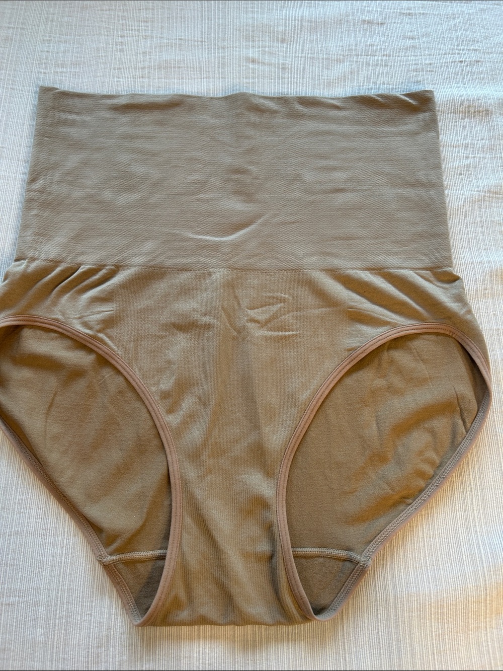 High-Waist Shapewear Briefs in Taupe